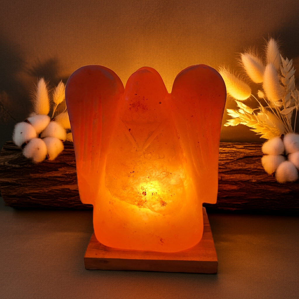 Himalaya Zoutlamp – Engel - incl. dimmer & reservelampje