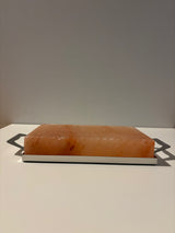 Himalaya Zoutsteen Kookplaat Rechthoekig incl. Rvs Frame – 25x15x5cm