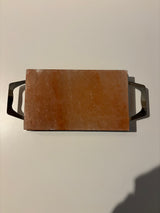 Himalaya Zoutsteen Kookplaat Rechthoekig incl. Rvs Frame – 25x15x5cm