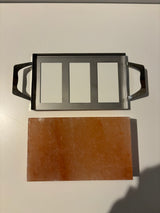 Himalaya Zoutsteen Kookplaat Rechthoekig incl. Rvs Frame – 25x15x5cm