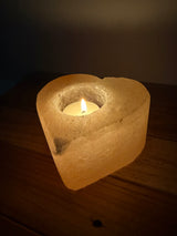 Natuurlijke Zoutsteen Waxinelichthouder Hart