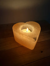 Natuurlijke Zoutsteen Waxinelichthouder Hart