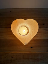 Natuurlijke Zoutsteen Waxinelichthouder Hart