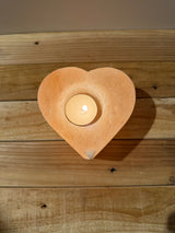 Natuurlijke Zoutsteen Waxinelichthouder Hart