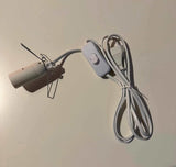 Witte stroomkabel met aan-uit schakelaar en E14 fitting voor Himalaya zoutlampen