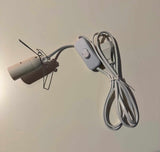 Witte stroomkabel met aan/uit schakelaar en E14 fitting voor Himalaya zoutlampen