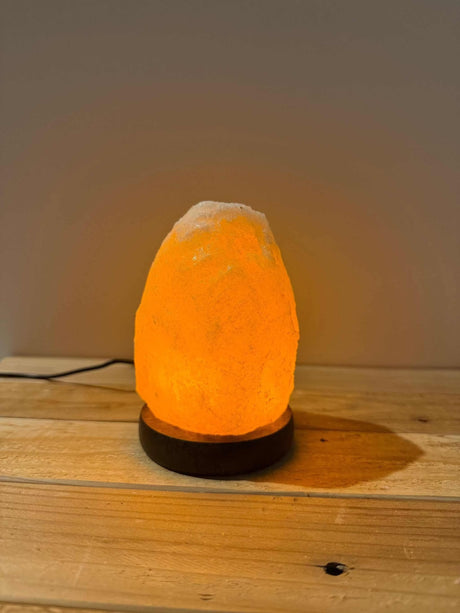 Himalaya Zoutsteen USB lampje roze natuurlijke vorm compact met schakelaar en reservelampje